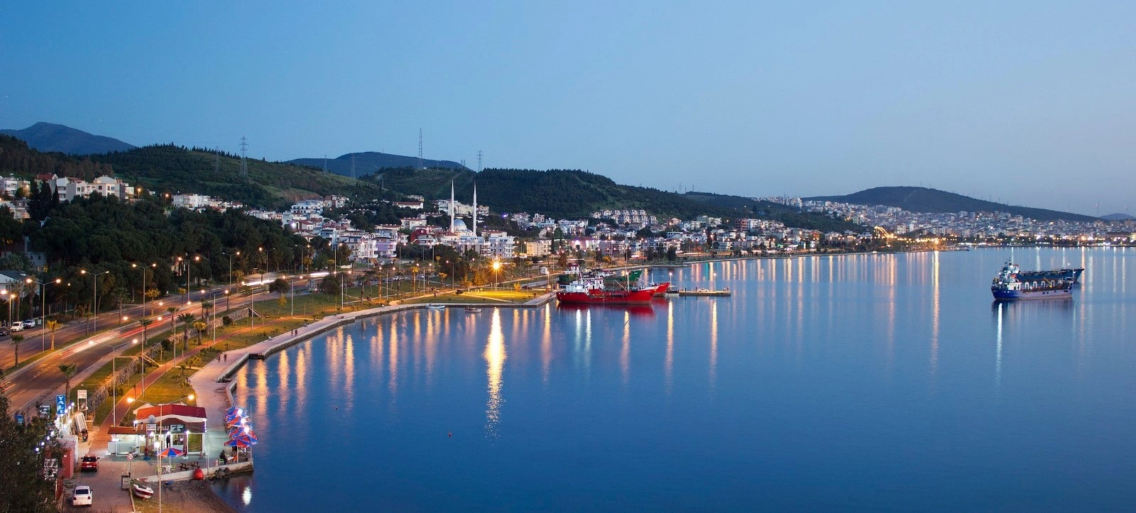 Aliağa coastline and archaeological landscape in İzmir Turkey