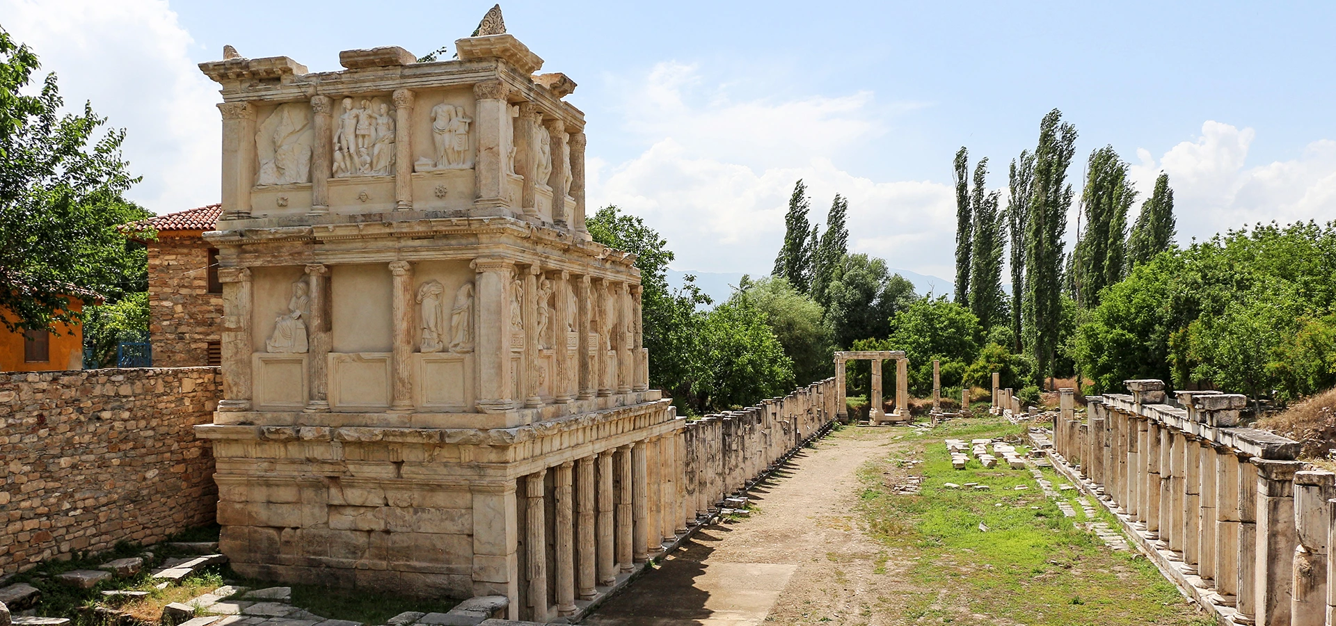 Aphrodisias Ancient City Tetrapylon Roman ruins Aydin Turkey