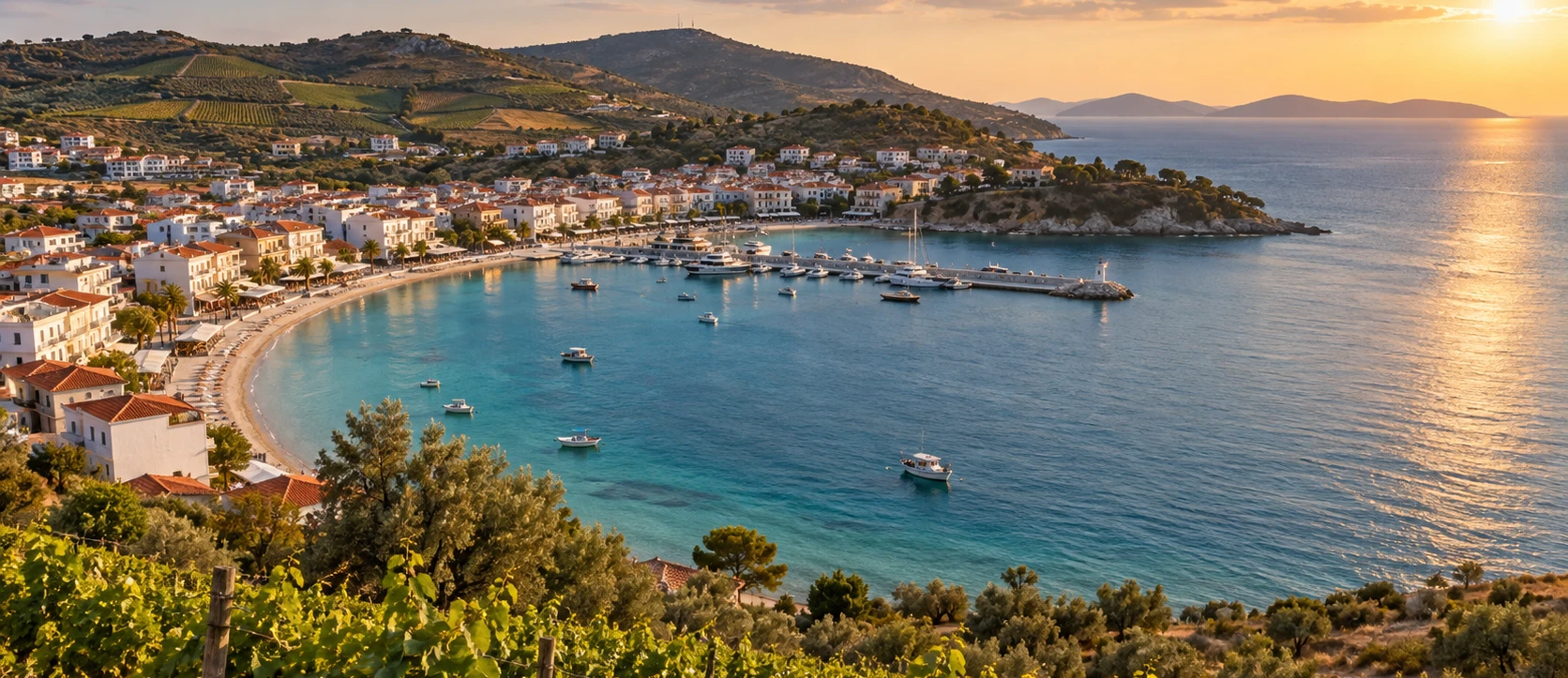 Avşa Island beaches and vineyards in the Sea of Marmara Balıkesir