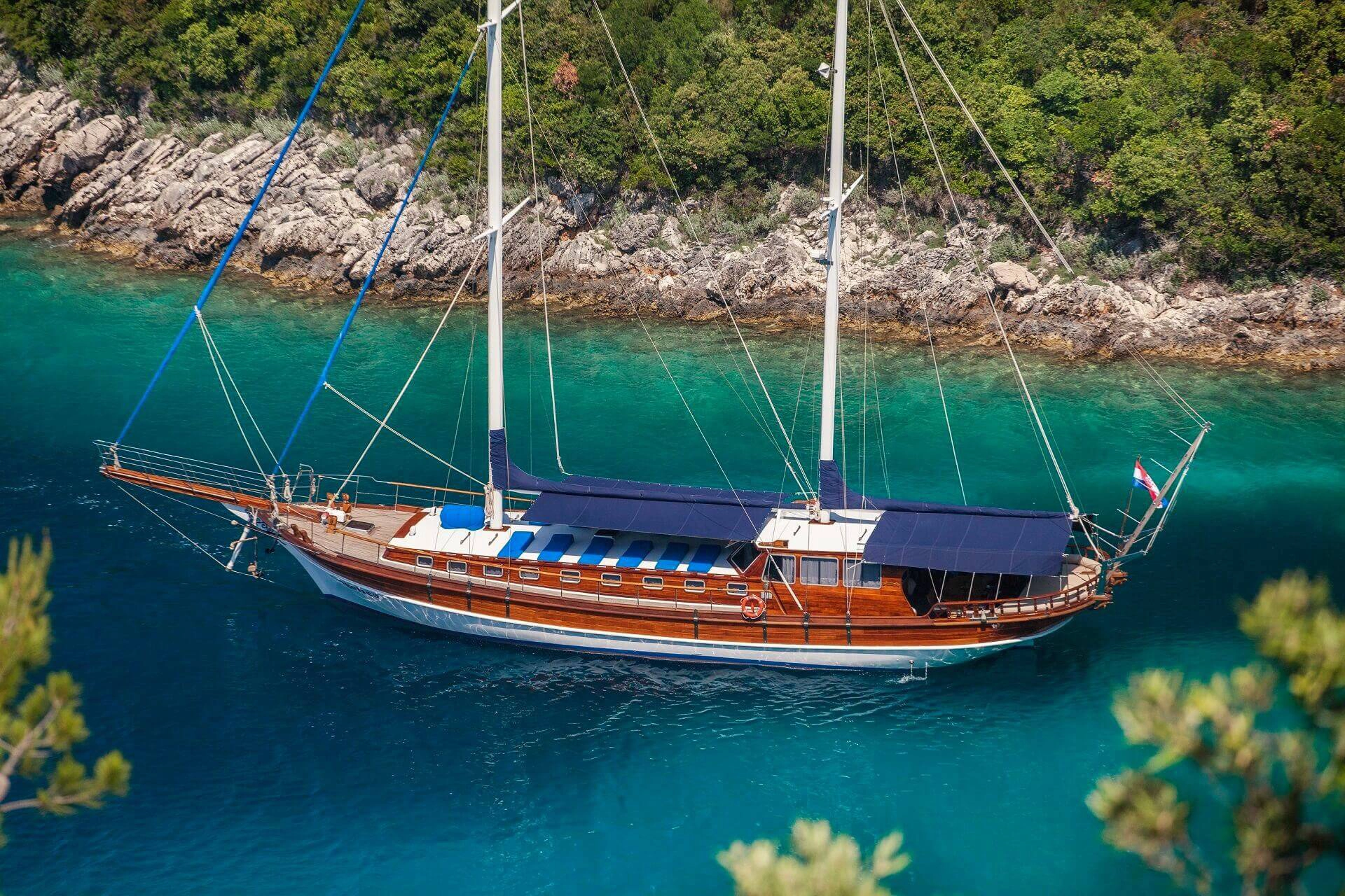Private blue cruise aboard a traditional gulet on the Turkish coast