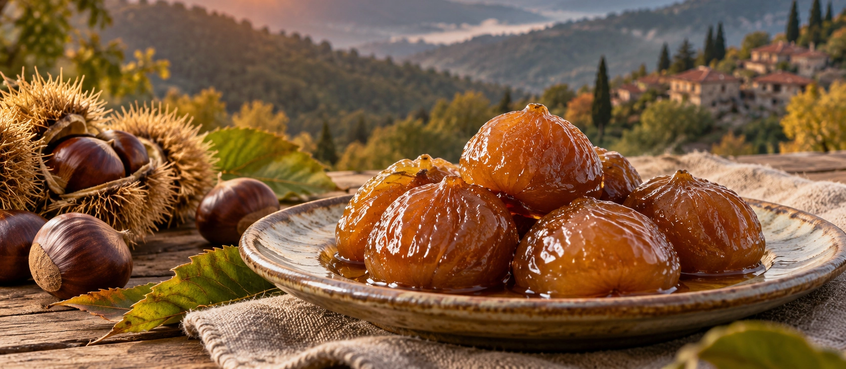 Traditional Bozdag chestnut candy from Odemis Izmir Turkey