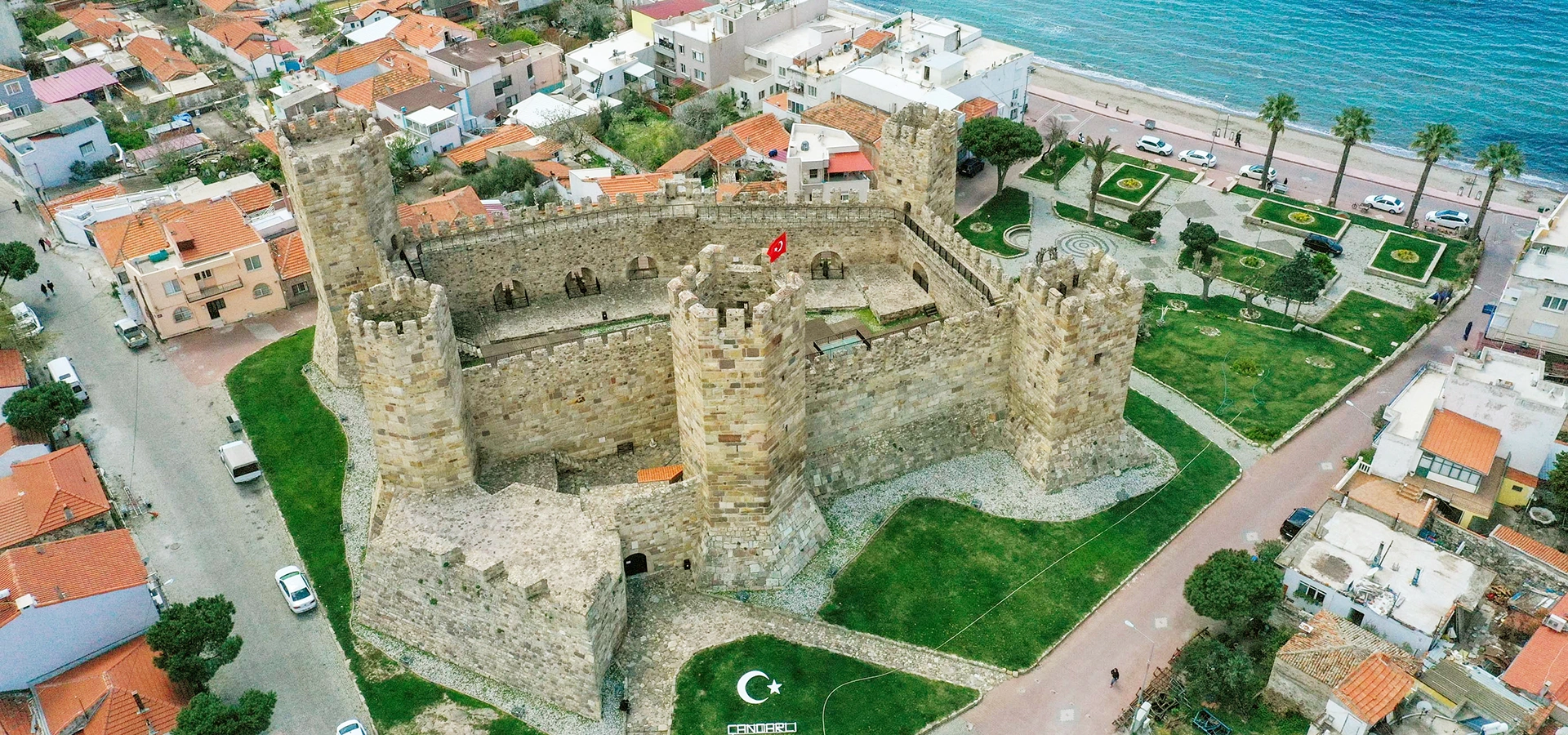 Candarli Castle Dikili Izmir historic Genoese fortress North Aegean Turkey