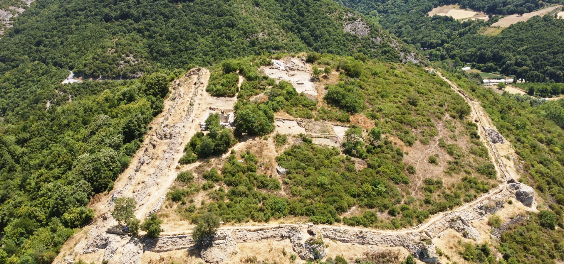 Çobankale medieval fortress ruins in Altınova Yalova Turkey