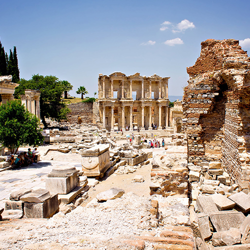 Aegean Region in Turkey with ancient cities and coastal towns