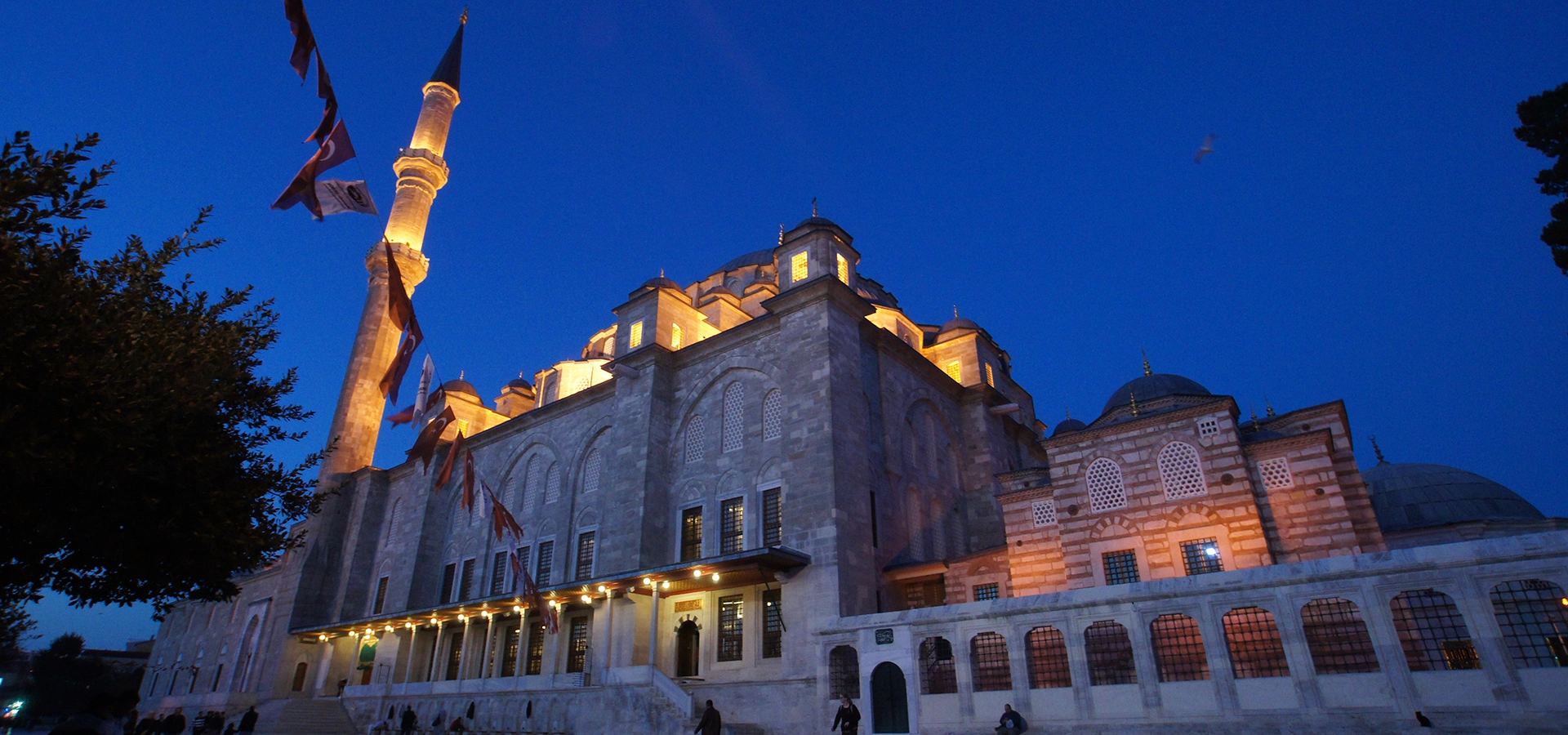 Fatih Mosque domes courtyard and Ottoman architecture Istanbul Turkey