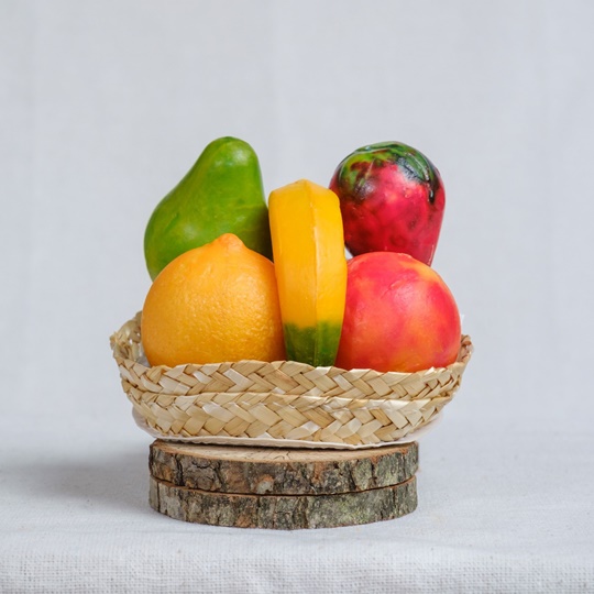 Colorful handmade fruit-shaped soaps from Edirne