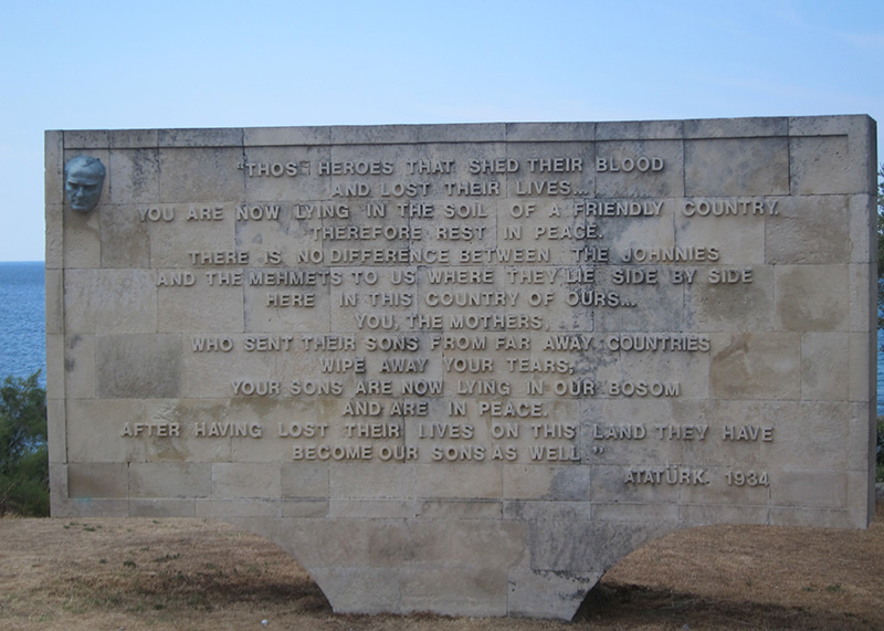 57th Regiment Turkish Memorial at Gallipoli