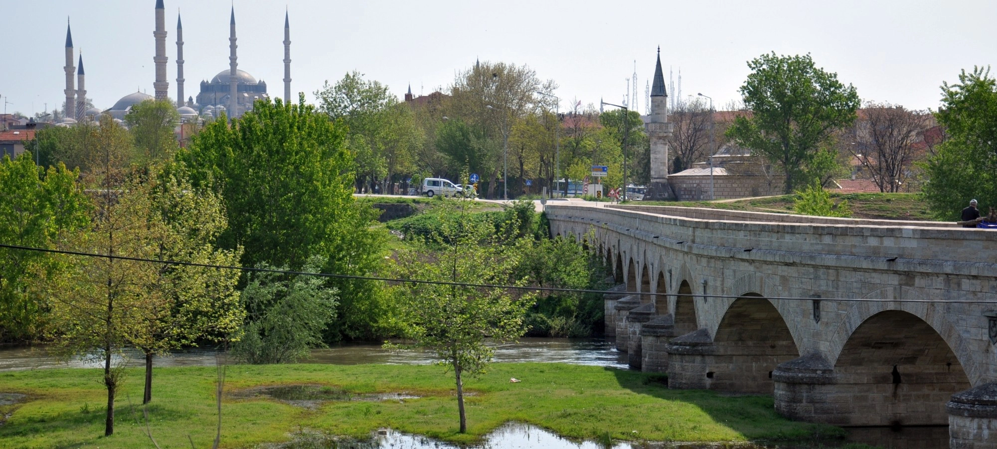 Gazi Mihal Mosque and Bridge Edirne Tunca River early Ottoman Turkey