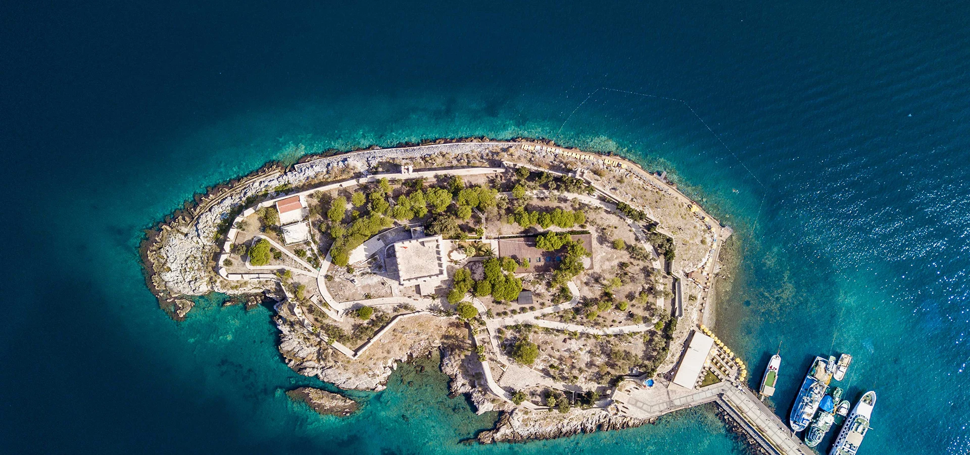 Güvercinada Castle in Kuşadası Aydın Turkey
