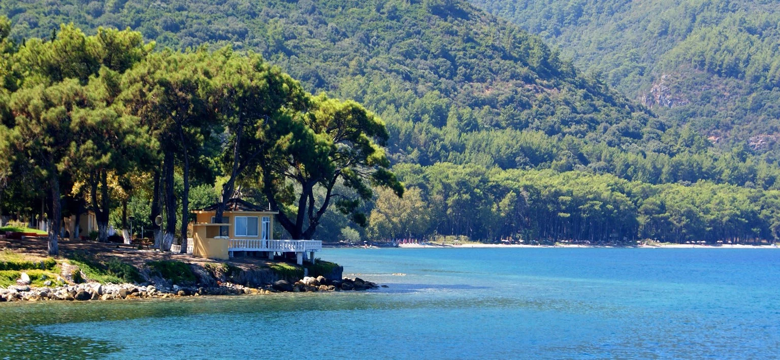 Güzelçamlı coastline and Dilek Peninsula natural scenery near Kuşadası