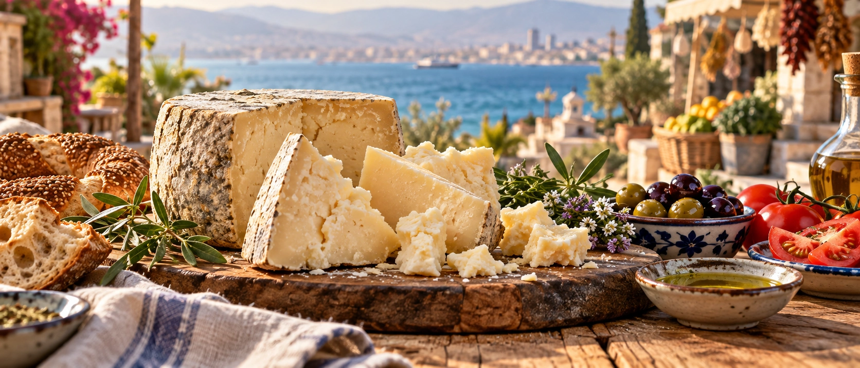 Traditional Izmir Tulum cheese from the Aegean region of Turkey