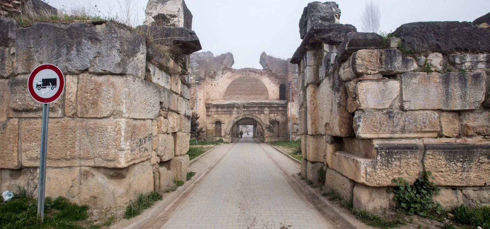 Ancient Roman and Byzantine city walls gates of Iznik Nicaea Bursa Turkey