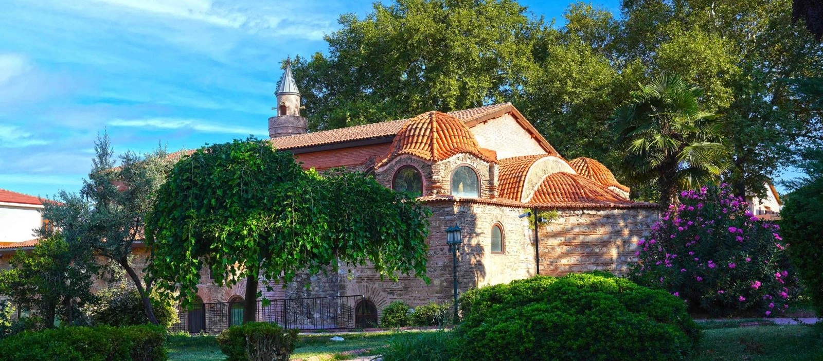 Iznik Hagia Sophia Orhan Mosque Byzantine basilica and Ottoman minaret in Bursa Turkey