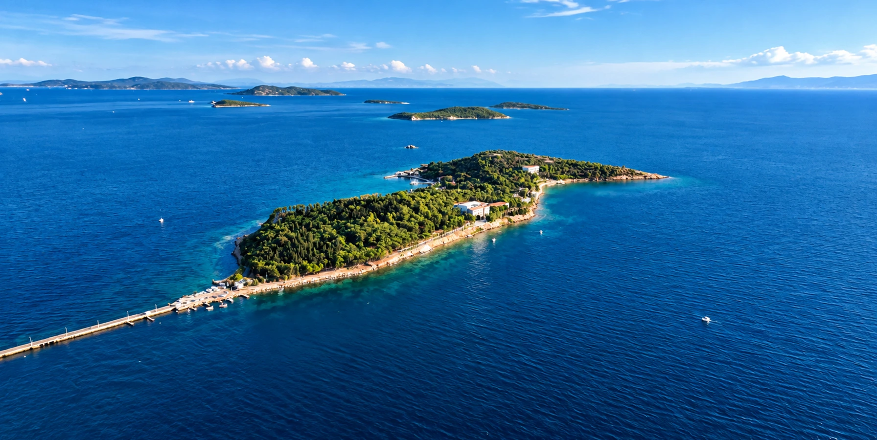 Karantina Island historic Ottoman quarantine station Urla Izmir Turkey