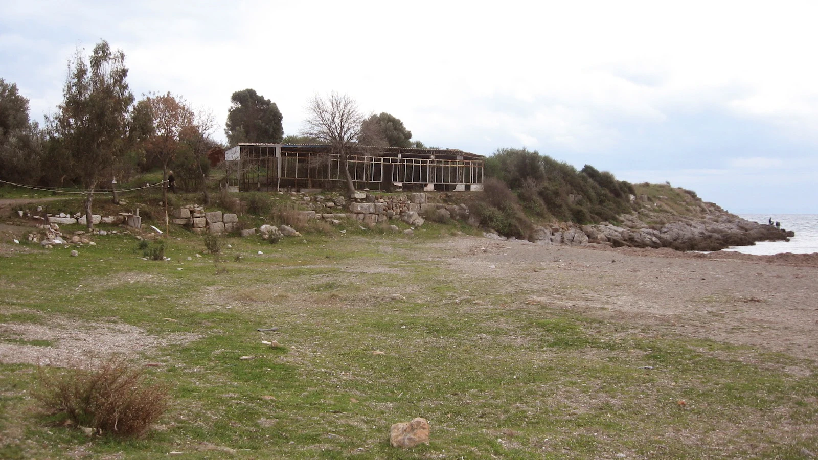 Lebedos Ancient City archaeological ruins on the Aegean coast near Gumuldur Urkmez Izmir Turkey
