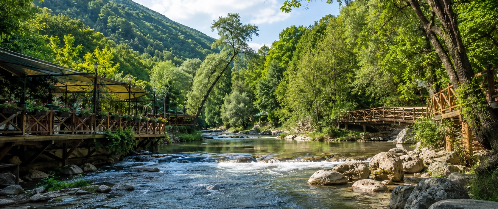 Green landscape and streams around Masukiye Kocaeli