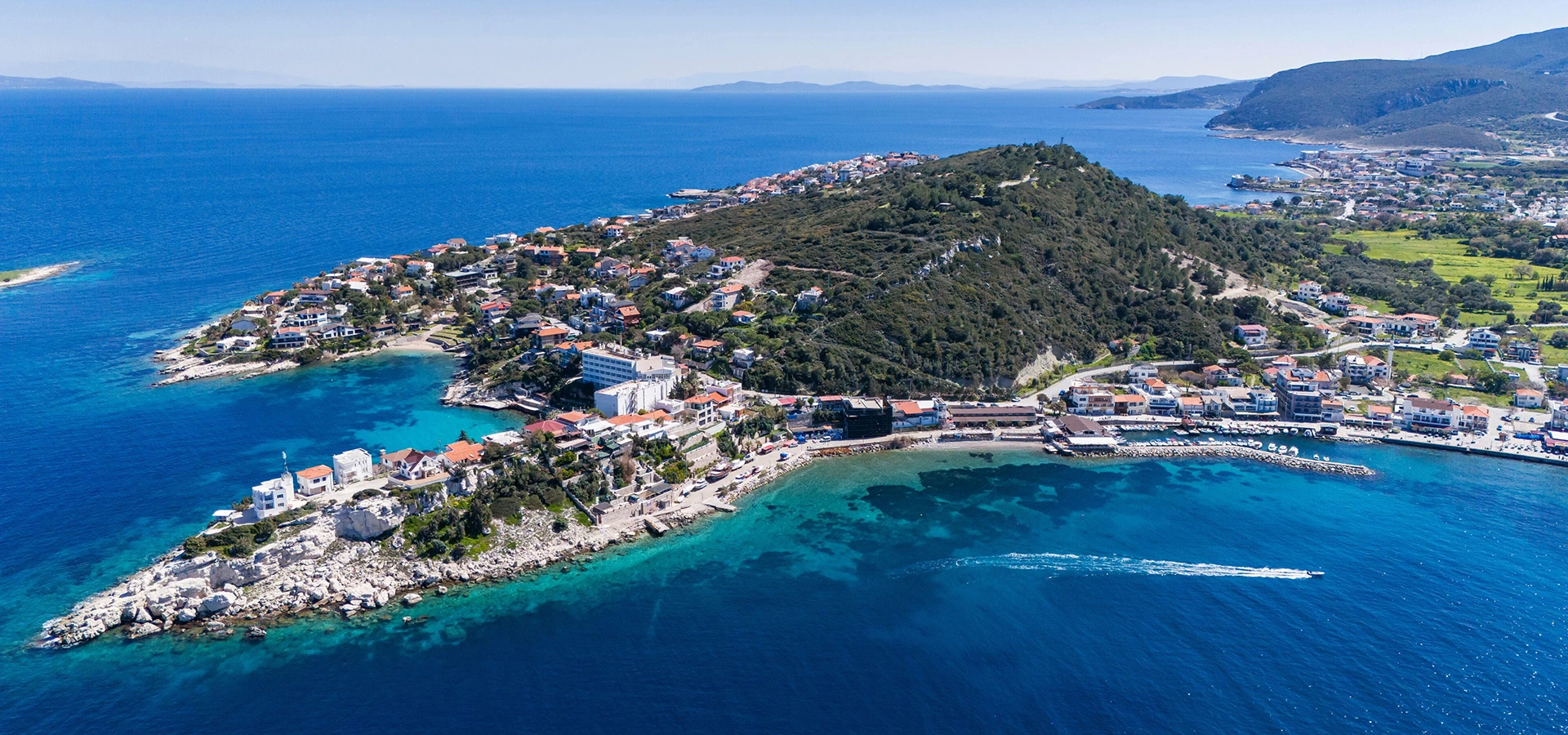 Mordogan Karaburun beaches village coast Izmir Turkey