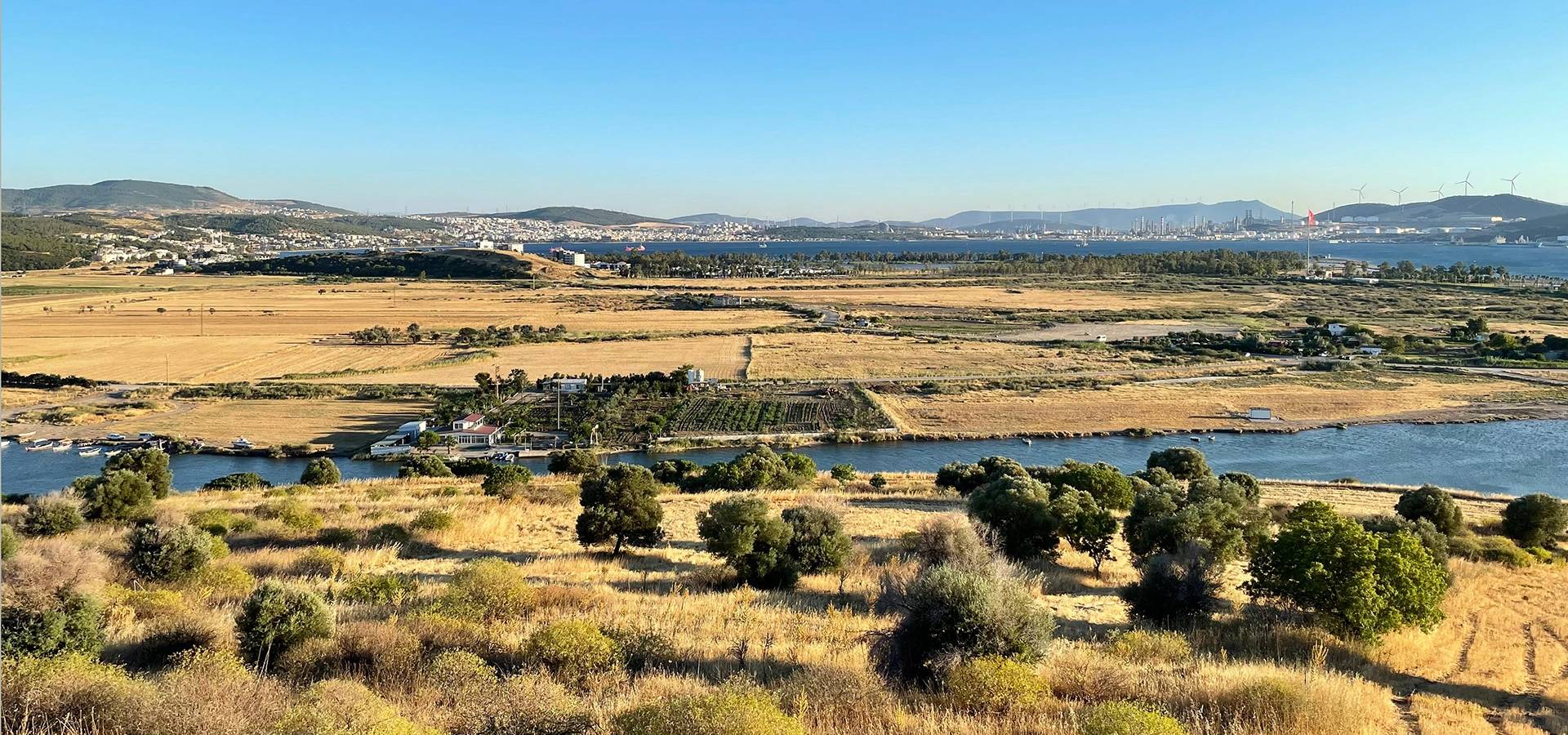 Myrina Ancient City archaeological landscape near Aliağa İzmir Turkey