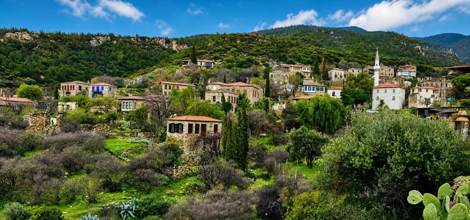 Old Doğanbey stone village near Söke Aydın Turkey