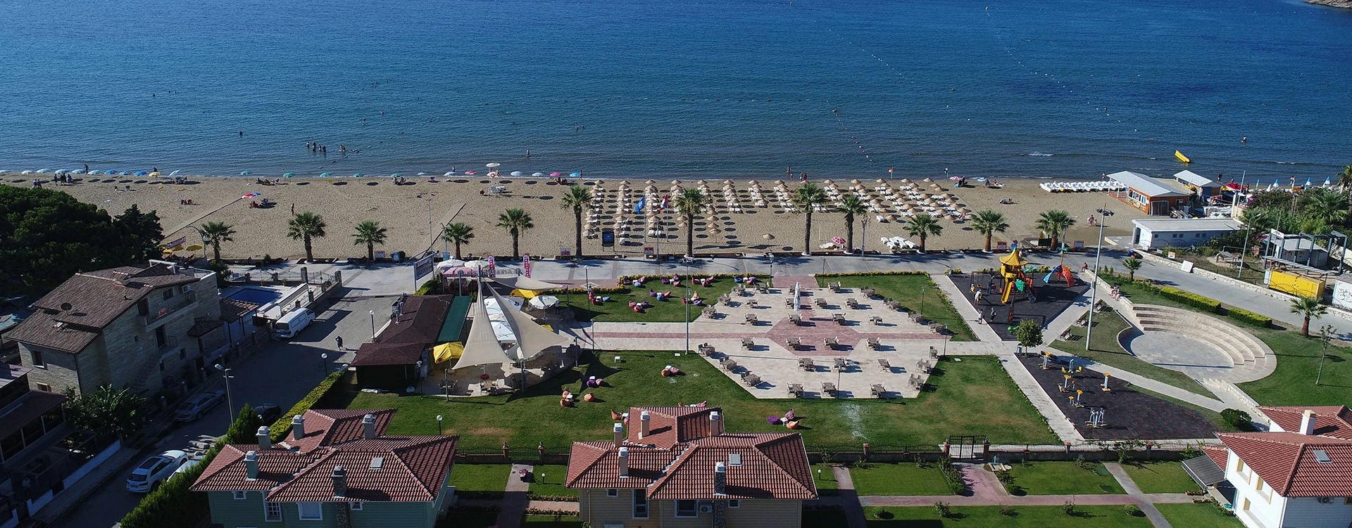 Özdere İzmir Aegean coastline beaches bays and green hills Turkey