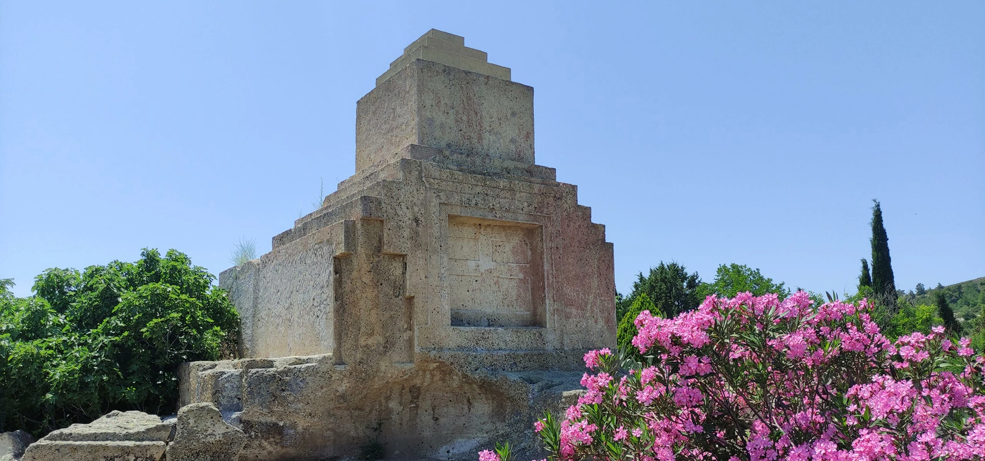 Persian Tomb Monument Tas Kule Foca Izmir archaeology Turkey