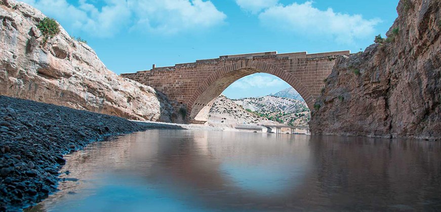 Ancient Roman Cendere Bridge near Mount Nemrut