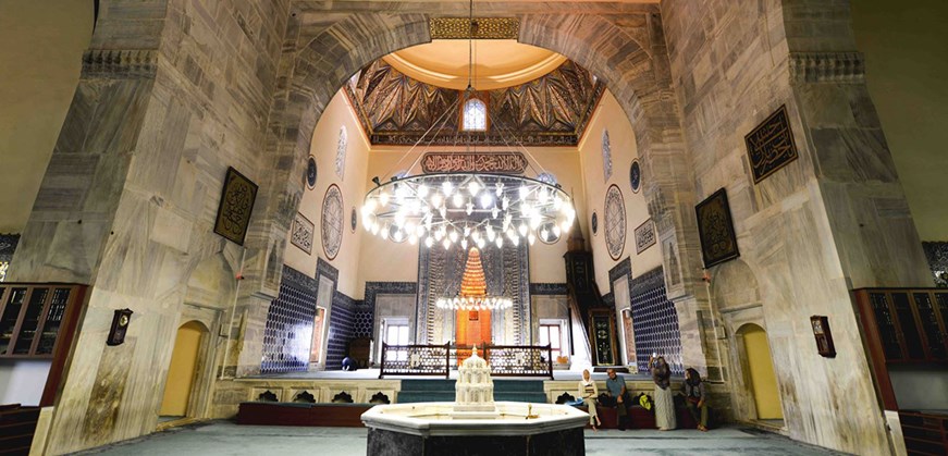 Interior decoration of the Green Mosque and Tomb complex in Bursa