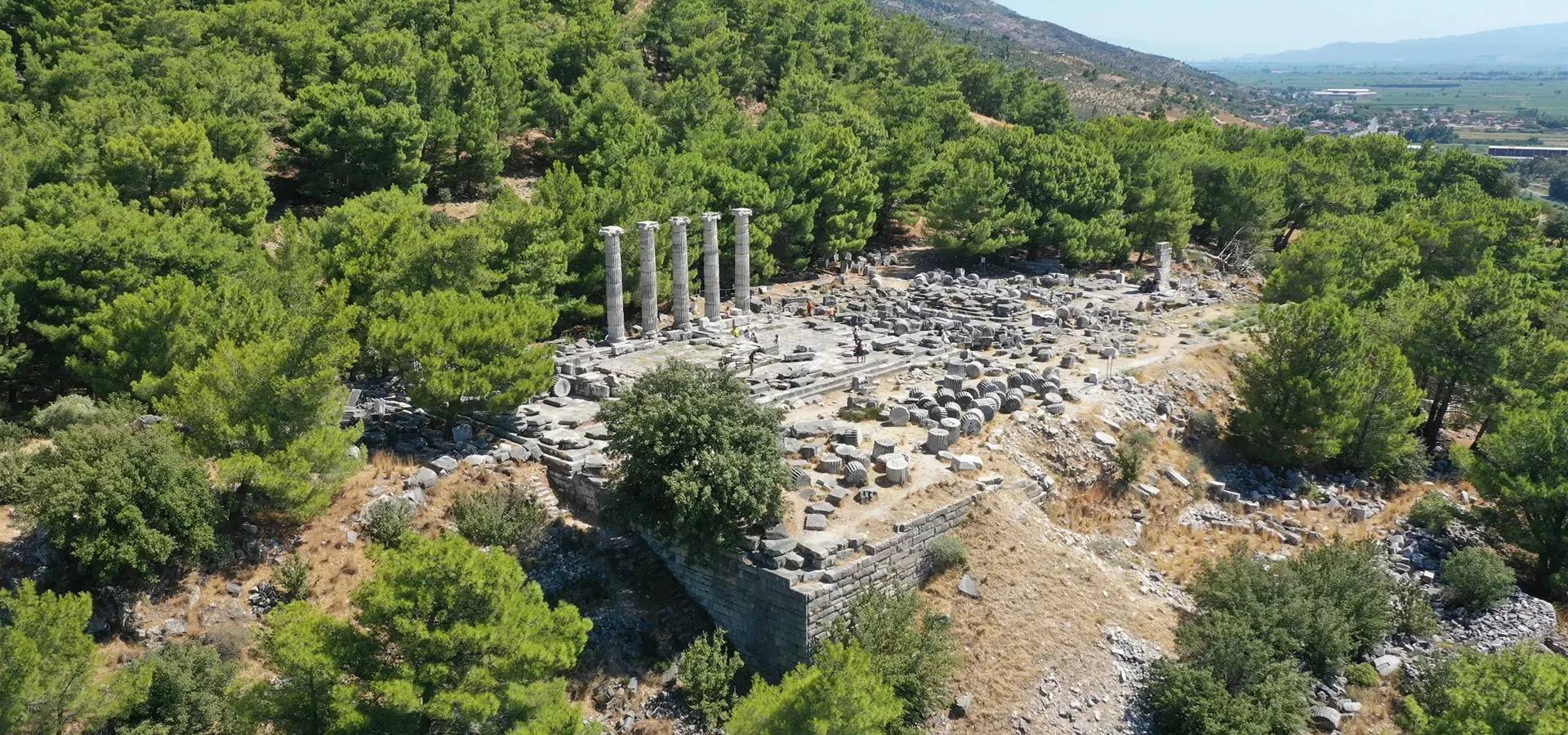 Priene Ancient City beneath Mount Mycale in Aydın Turkey