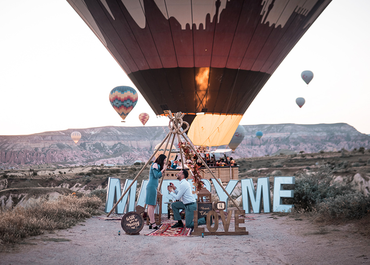 Pyramid Concept Marriage Proposal in Cappadocia