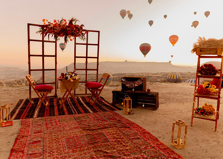 Rectangular Door Concept Marriage Proposal in Cappadocia