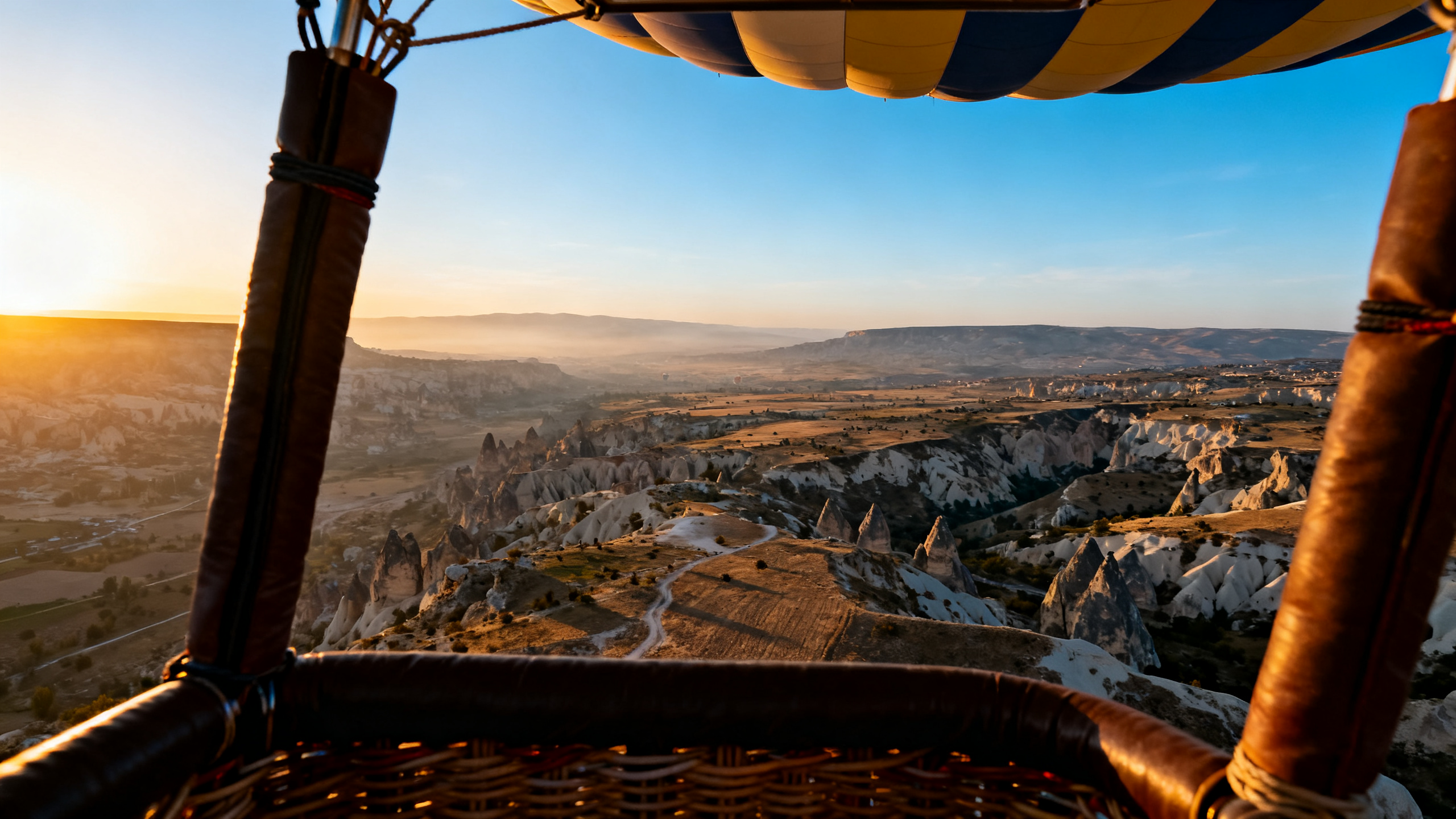 Balloon flight over Cappadocia valleys