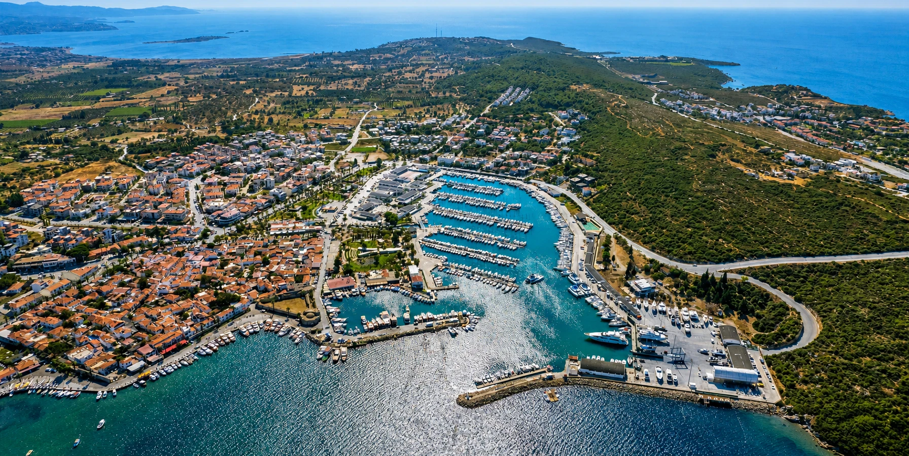Seferihisar Izmir historic villages coastline and Aegean landscape Turkey
