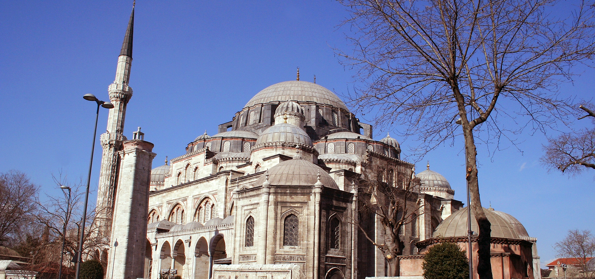 Sehzade Mosque domes minarets and Mimar Sinan architecture Istanbul Turkey