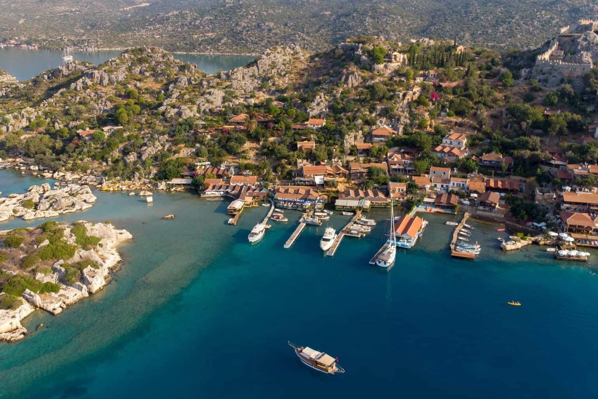 Simena village and castle in Kekova