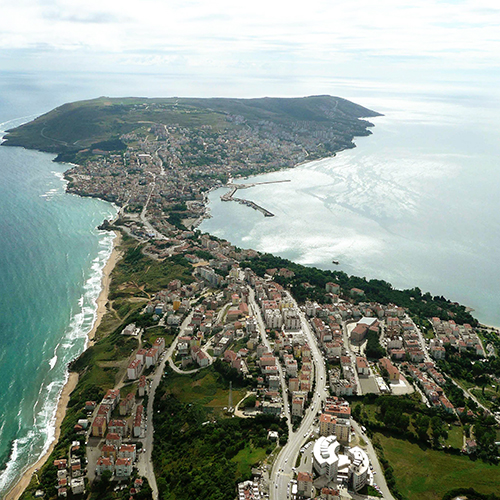 Sinop coastline and northern Turkey atmosphere
