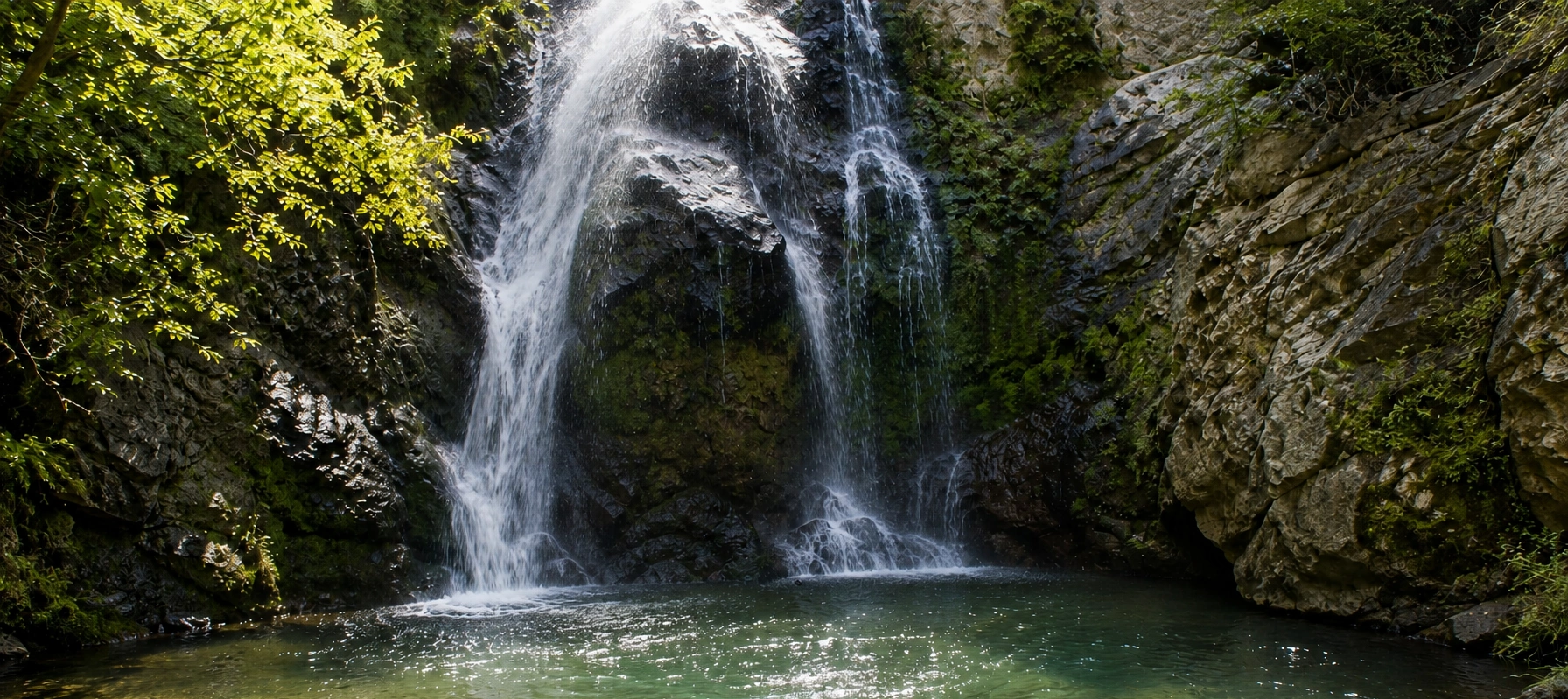 Sudüşen Waterfall in the forest near Termal Yalova Turkey