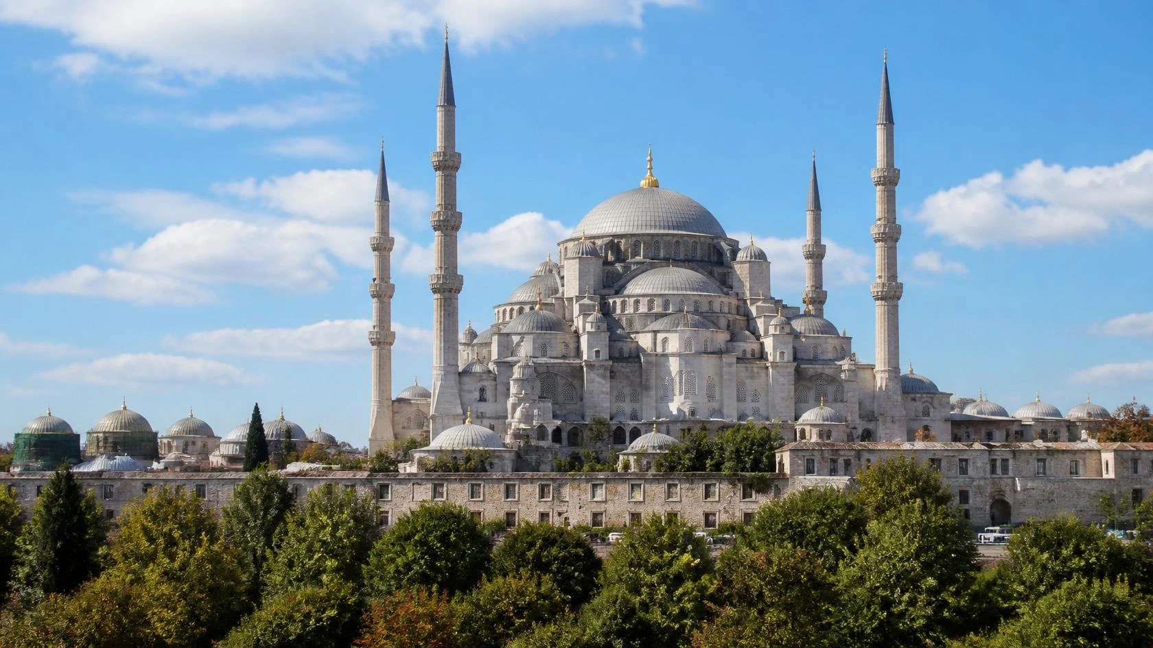 Suleymaniye Mosque domes minarets and Golden Horn Istanbul Turkey