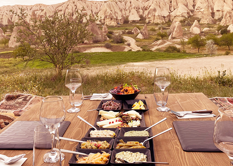 Cappadocia valley dinner with view