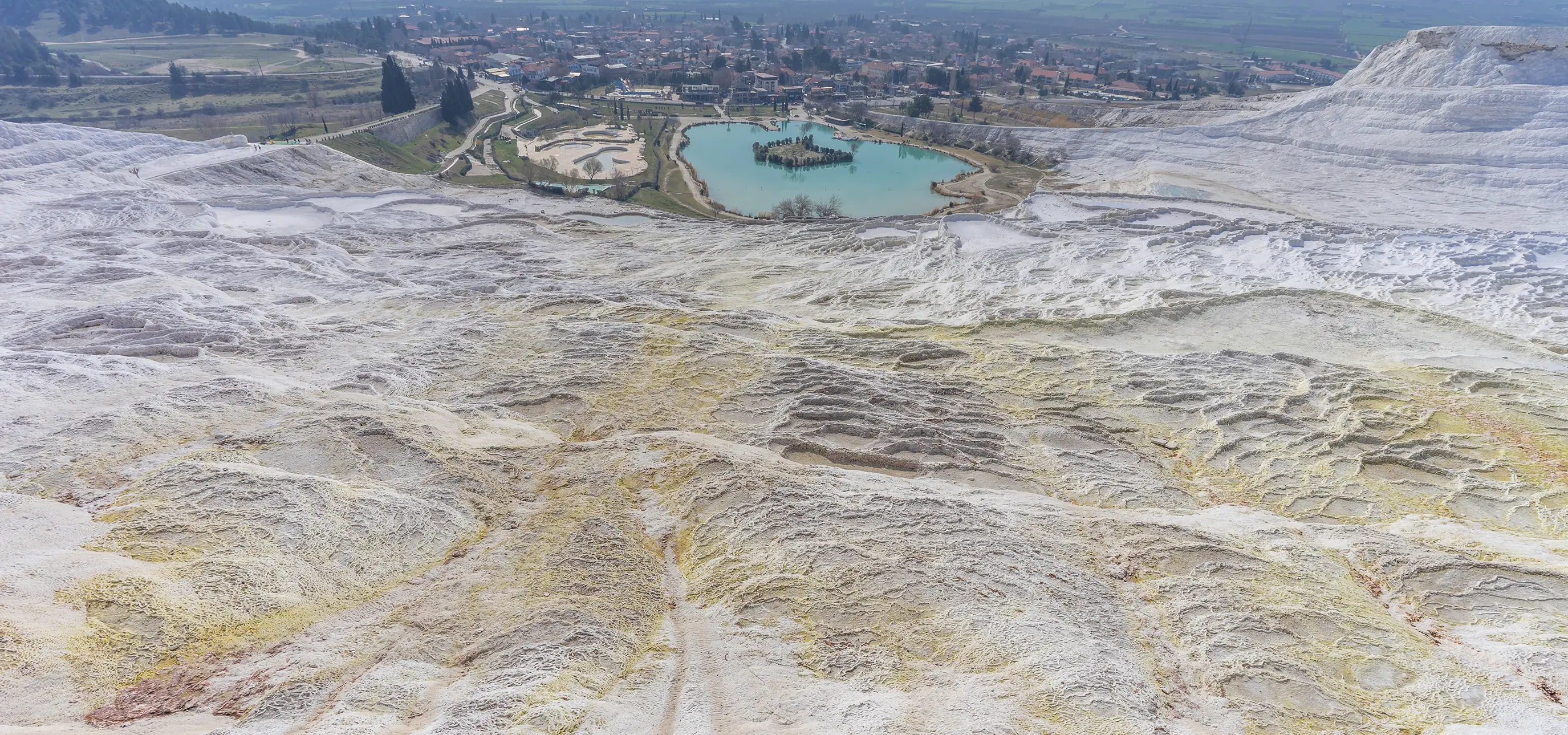 Private tours in Pamukkale area with travertine terraces and Hierapolis