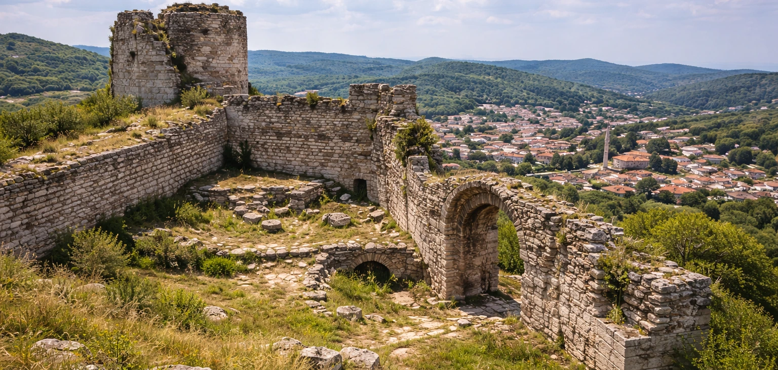 Vize Castle Byzantine and Ottoman walls in Kirklareli Turkey