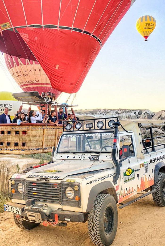 Balloon take-off area in Cappadocia