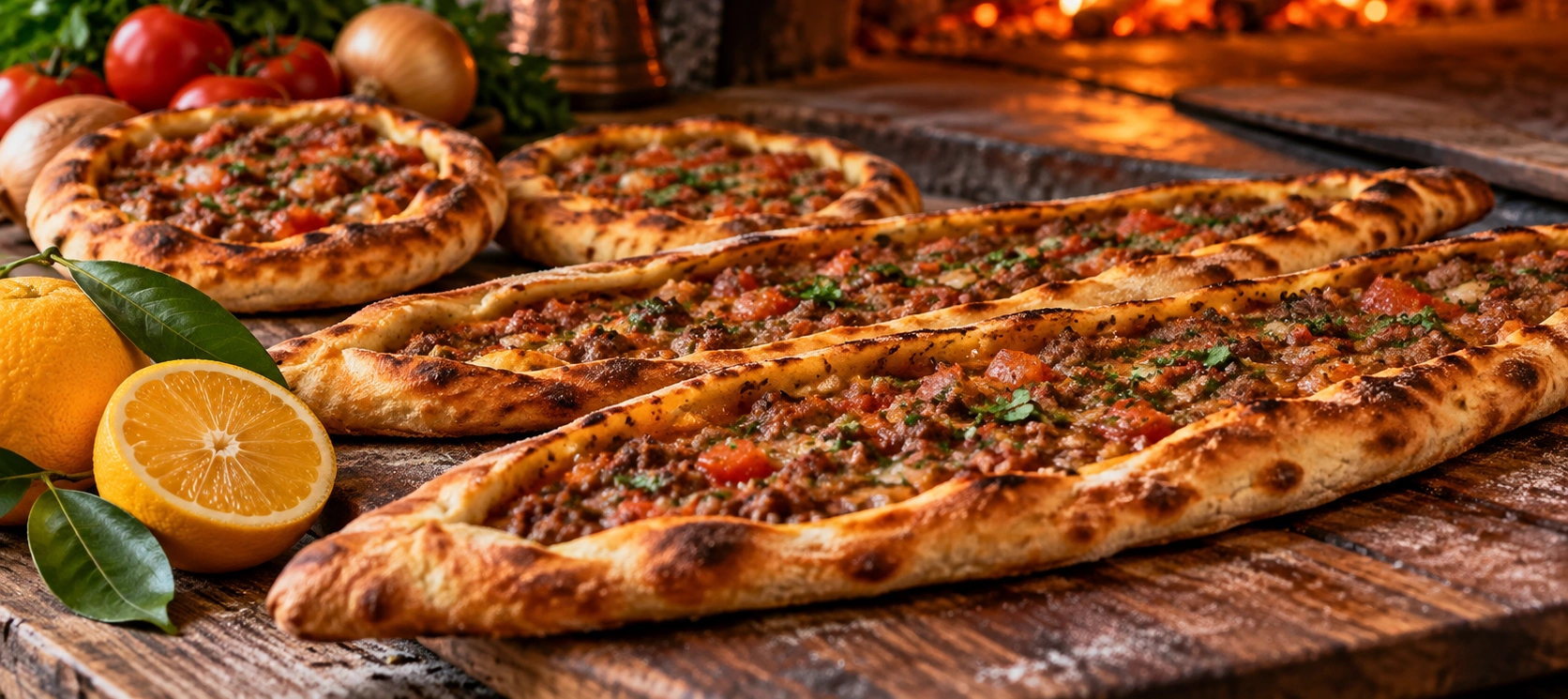 Traditional oven-baked Yenipazar pide from the Aydın region