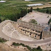 Aspendos Theater und antike Stadt